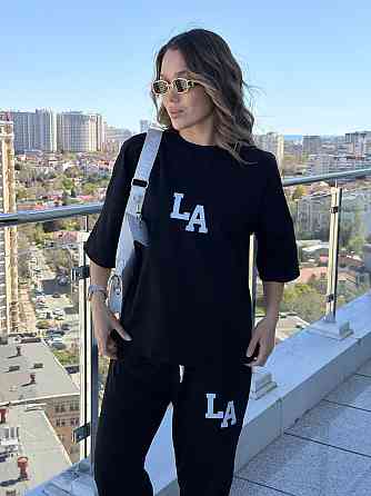 Жіночий легкий спортивний костюм із футболкою "Amante" |  Норма та батал Чорний, 54-56 Київ