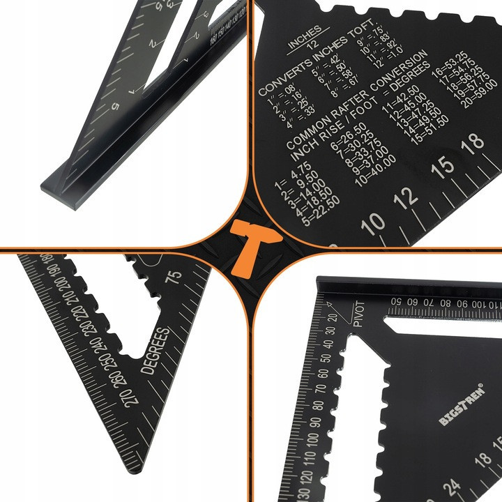 Алюминиевый плотницкий угольник 12