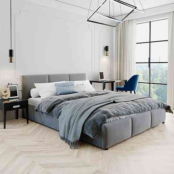 Двоспальне ліжко (підйомний механізм) Doros Мона 160x200 см Сірий (DRS-011391) Дніпро