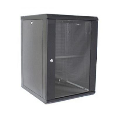 Шафа настінна Hypernet 15U 19" 600x600 (WMNC66-15U-FLAT-BLACK) Вінниця - фото 1