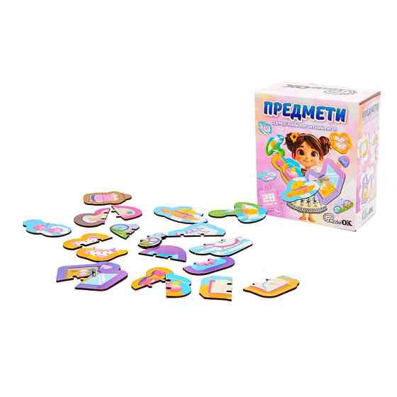 Дерев'яний магнітний пазл "Предмети" Puz-22931, 24 елемента Вінниця