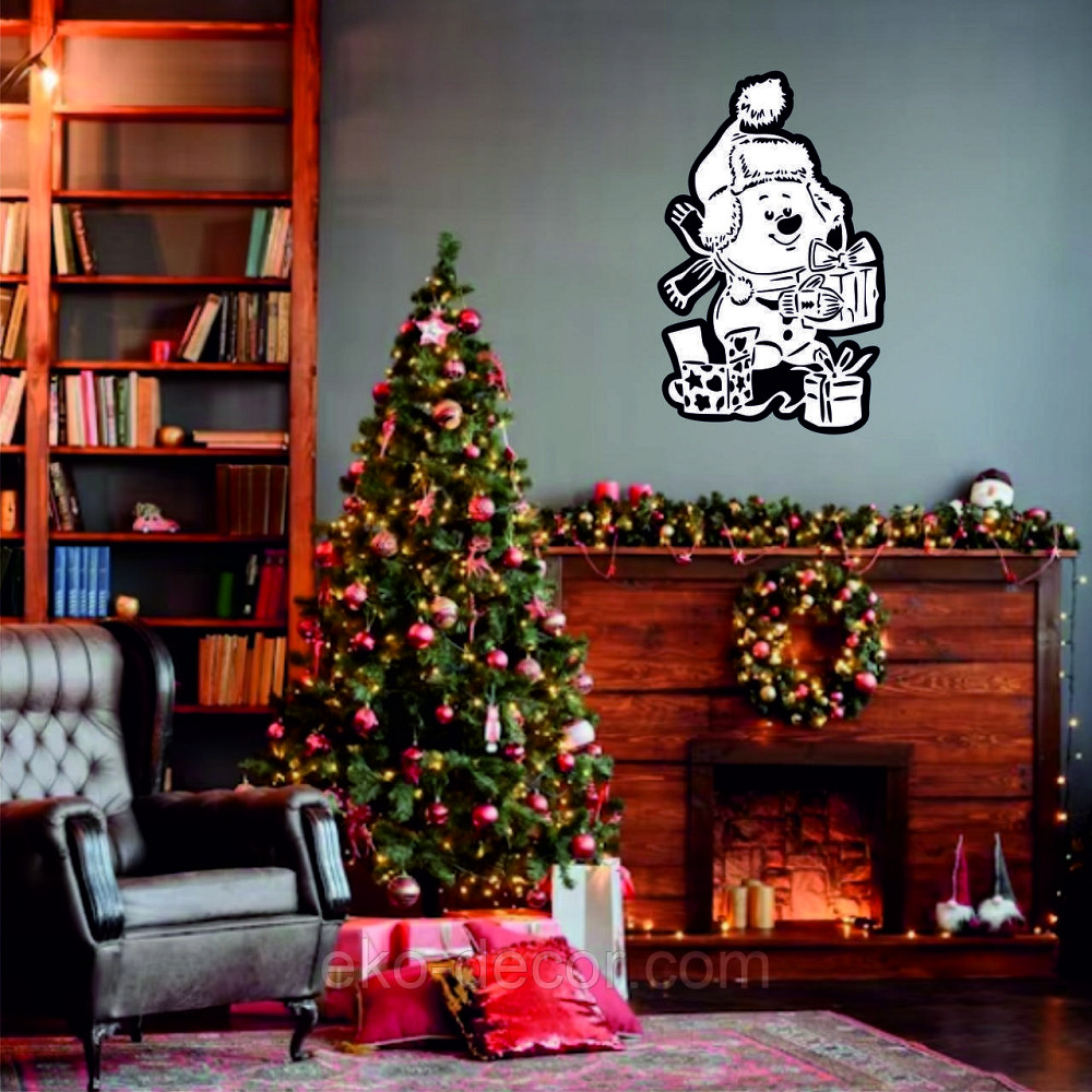 Декоративне настінне Панно «Сніговик», Декор на стену Київ - фото 5