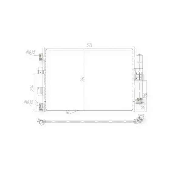 Радиатор Ford Focus, Kuga, Transit Connect 1.0, 1.5EcoBoost, 1.5, 1.6D 10- кондиционера Мукачево