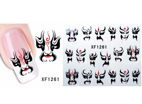 Наклейки на ногти Хэллоуин Чудовище 5 на 6 см разноцветный Киев - изображение 1