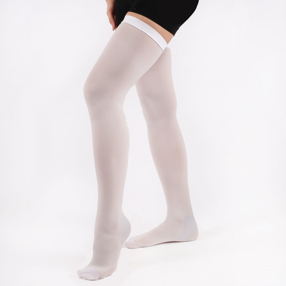 Антиемболічні панчохи до стегна з вирізом FX1732 для перельотів, вагітності та післяопераційні Розмір XL Кам'янець-Подільський - фото 1