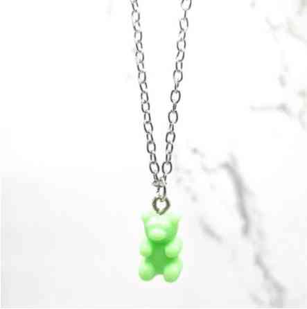 Подвеска мишка, салатовый - длина 48см, смола, цинковый сплав Киев