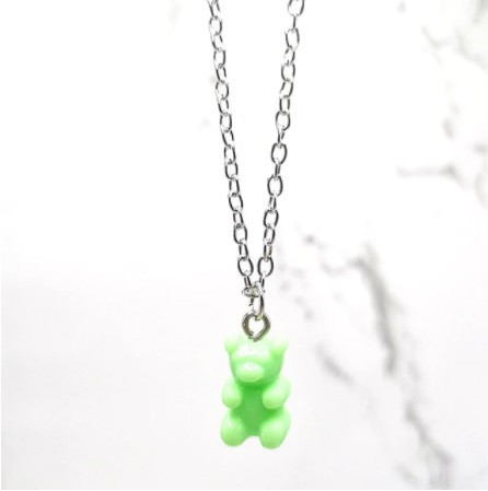 Підвіска ведмедик, салатовий - довжина 48см, смола, цинковий сплав Київ - фото 1