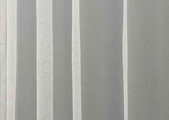 Тюль VR-Textil 1632т Грек-сетка с вышивкой и люрексом цвет Молочный с серым 300х270 см (42-0592) Киев