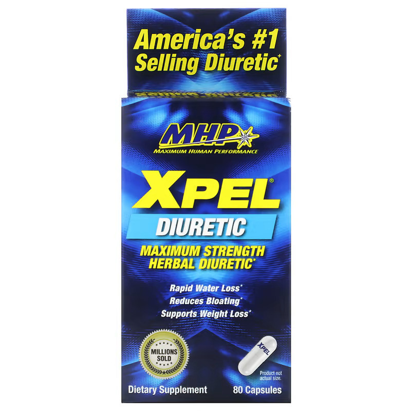 Мочегонное средство Mhp XPEL Maximum Strength Herbal Diuretic 80 Capsules Луцк - изображение 1