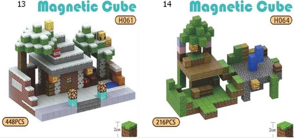ЯКІСНИЙ Магнітний конструктор МАЙНКРАФТ з блоків MINECRAFT ТРЕНД 2025. Харків - фото 15