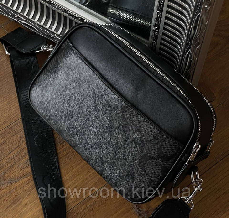 Мужская брендовая сумка на плечо Coach (1376-1) Киев - изображение 3