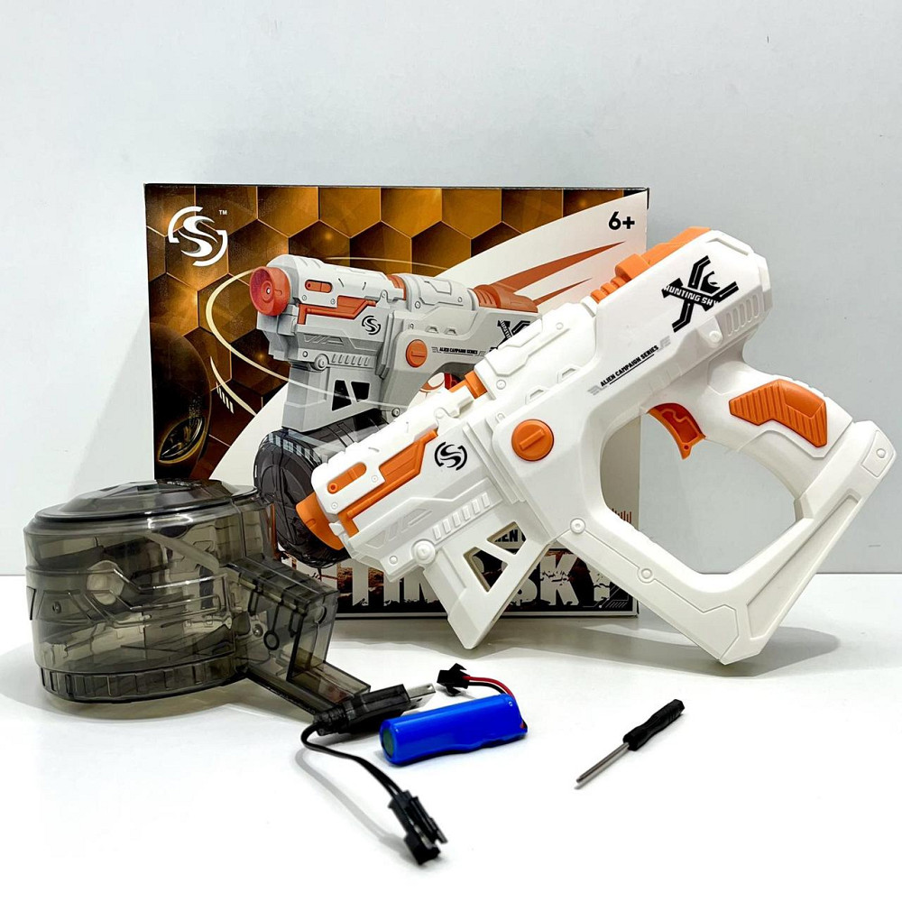 Автомат водяний на акаммуляторі Білий з помаранчевим (8604) Чернігів - фото 9