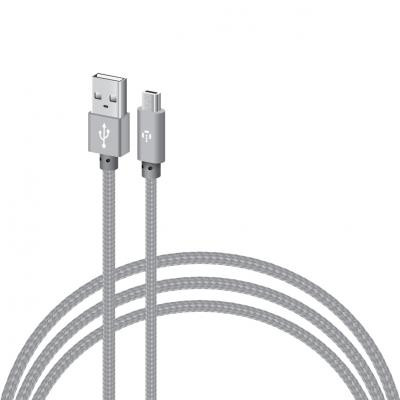 Дата кабель USB 2.0 AM to Micro 5P 2.0m CBGNYM2 grey Intaleo (1283126477683) Вінниця - фото 1