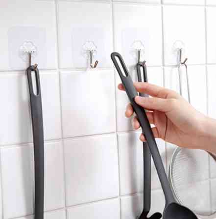 Прозрачные самоклеящиеся крючки 10 шт Винница