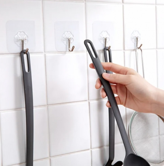 Прозрачные самоклеящиеся крючки 10 шт Винница - изображение 4