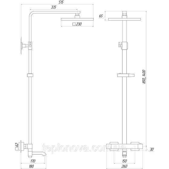 Душевая система Globus Lux Termostatic Q VAN-GLQ-0041T Черновцы