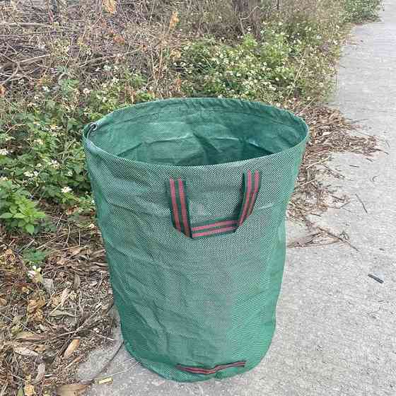 Мешок-сумка садовый для мусора тканевый многоразовый с ручкаками складываемый для сада и огорода объёмом 166 л Каменец-Подольский