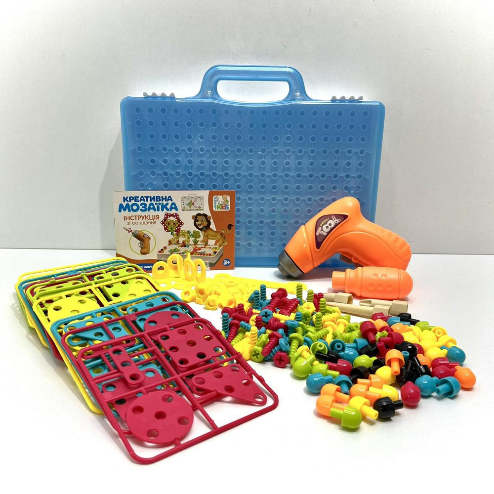 Дитяча мозаїка шуруповерт викрутка у валізі 150 деталей (M 5589) Чернігів - фото 5