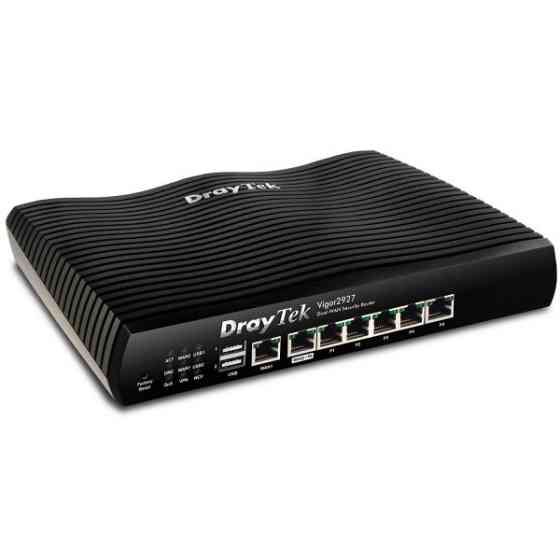 Маршрутизатор Drytek Vigor 2927, 2(4) WAN GbE, 5 LAN GbE, 2 USB 2.0, 50 VPN, Multi-LAN (8+DMZ+IP Rou Киев