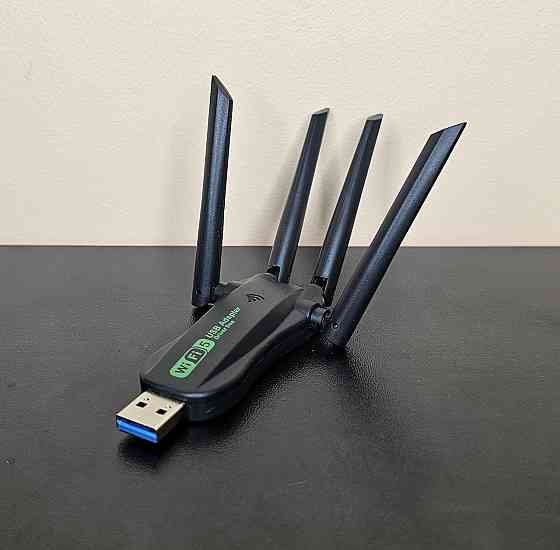 VAORLO WiFi USB-адаптер 1800 Мбіт/сек 2.4 Ghz / 5.8 Ghz для ПК, для Ноутбука Клевань