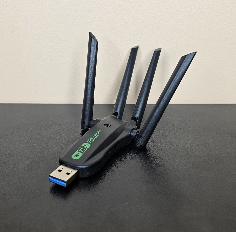 VAORLO WiFi USB-адаптер 1800 Мбіт/сек 2.4 Ghz / 5.8 Ghz для ПК, для Ноутбука Клевань - фото 1