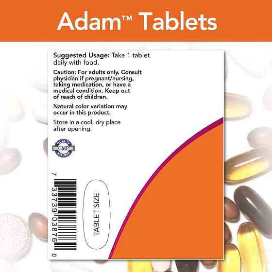 Мультивитаминный комплекс для мужчин NOW Adam Superior Mens Multi 120 таблеток Луцк