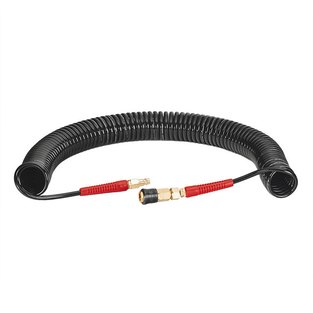 Шланг BLACK M-Flex 5,5×8 мм, 15 м, спиральный полиуретановый, с поворотным шарниром, латунными быстроразъемными соединениями, STORM Киев - изображение 2