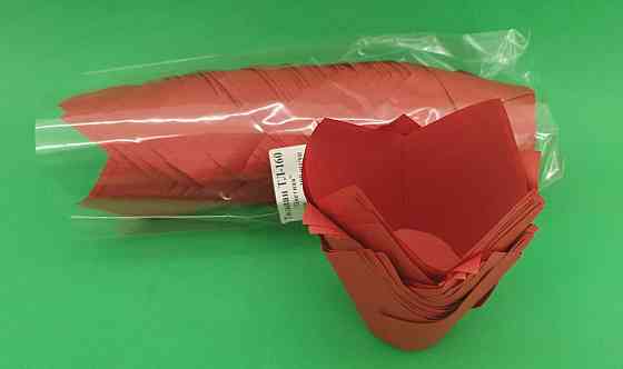 Тартолетка для кексів"Тюльпан Червоний" (50*65/90) (100шт)/ТЛ-160/ (1 уп.) Харків