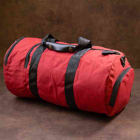 Спортивна сумка текстильна Vintage 20642 Малинова Київ