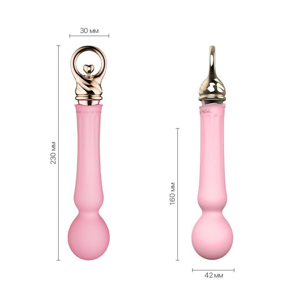Вибромассажер с подогревом Zalo Sweet Magic - Confidence Wand Fairy Pink Sex Aura Киев - изображение 2
