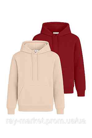 Набір чоловічий худі утеплене 2шт RAY BASIC Бежевий/Бордовий (U0401M-Cream-Burgundy) Київ