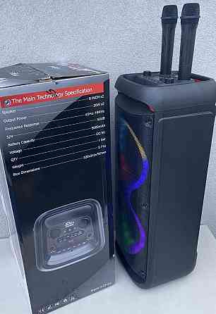 Колонка портативная fm радио колонка блютуз Bluetooth 2 микрофона. Харьков