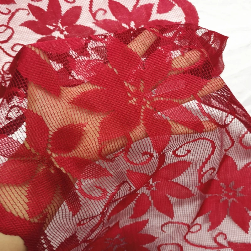 Новогодняя скатерть дорожка 180 на 33 см красный Киев - изображение 2