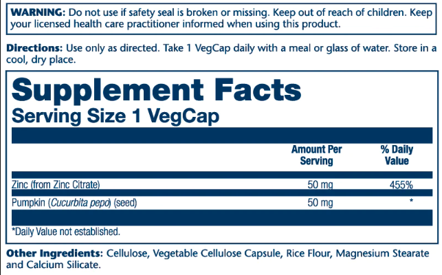 Цитрат цинка Solaray Zinc Citrate 50mg 60 vcaps Киев - изображение 2