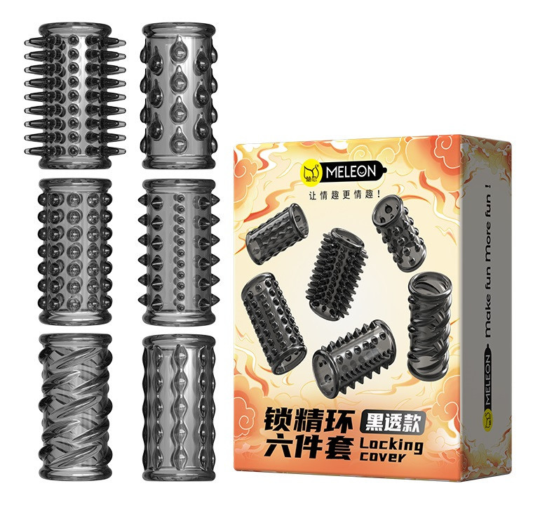 Набор из 6 стимулирующих насадок на пенис Meleon - Ejaculation Control Rings, SPS-50 Sex Aura Киев - изображение 1