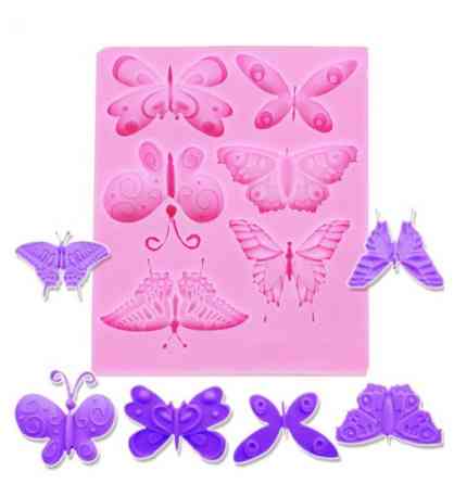 Молд силиконовый Бабочки 89 на 108 мм розовый Киев