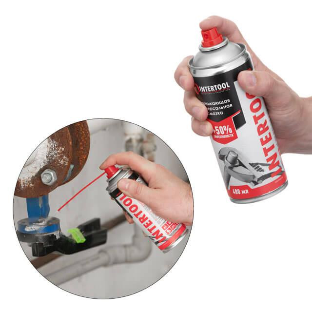 Мастило проникаюче, універсальне, аерозоль, 400 мл INTERTOOL FS-4040 Київ - фото 8