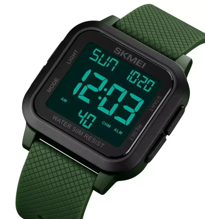 Чоловічий наручний годинник Skmei 1894 (Зелений з чорним циферблатом) Київ