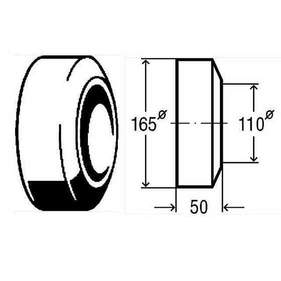 Розетка для отвода к унитазу Ø110 VIEGA 101671 (000000555) Киев