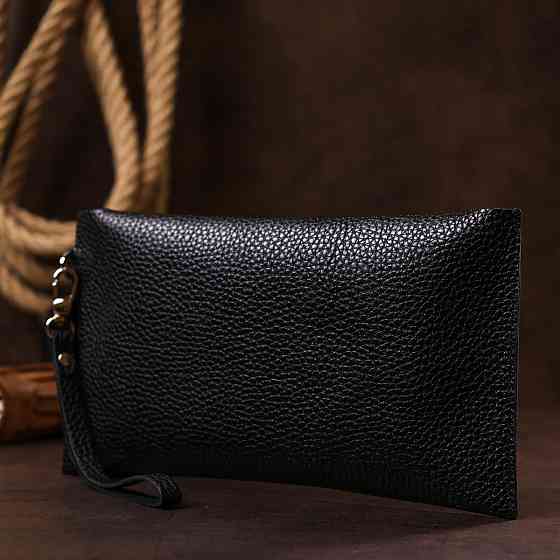 Шкіряна тревел-косметичка Чорний (SHVIGEL) Київ