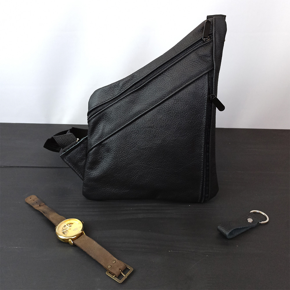 Шкіряна сумка крос-боді, Сумка шкіряна чоловіча крос-боді для активного способу життя AT-68 Івано-Франківськ - фото 2