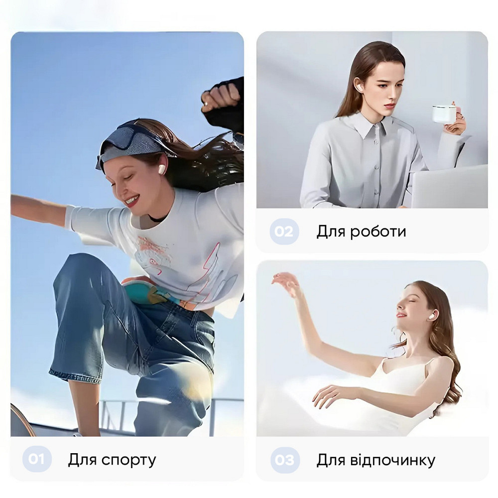 Бездротові навушники TWS Usams US-TD22 Earbuds - TD Series White Київ - фото 7