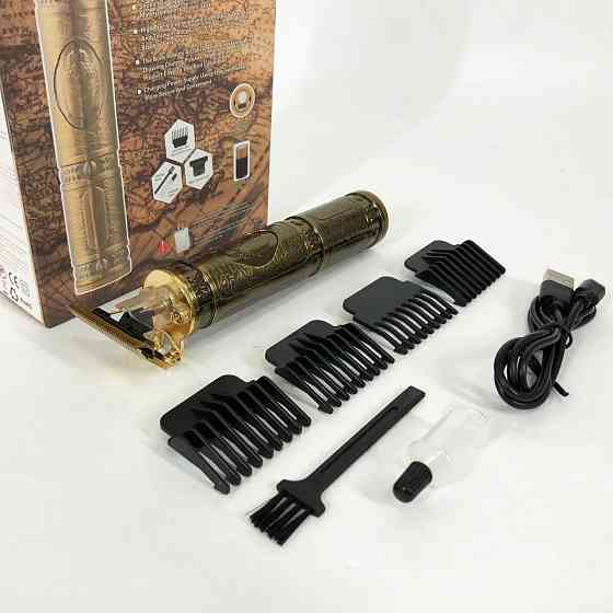 Машинка Для Стрижки Аккумуляторная Мужская Электрическая Триммер Для Бороды Золотистый Беспроводная Shuke Киев