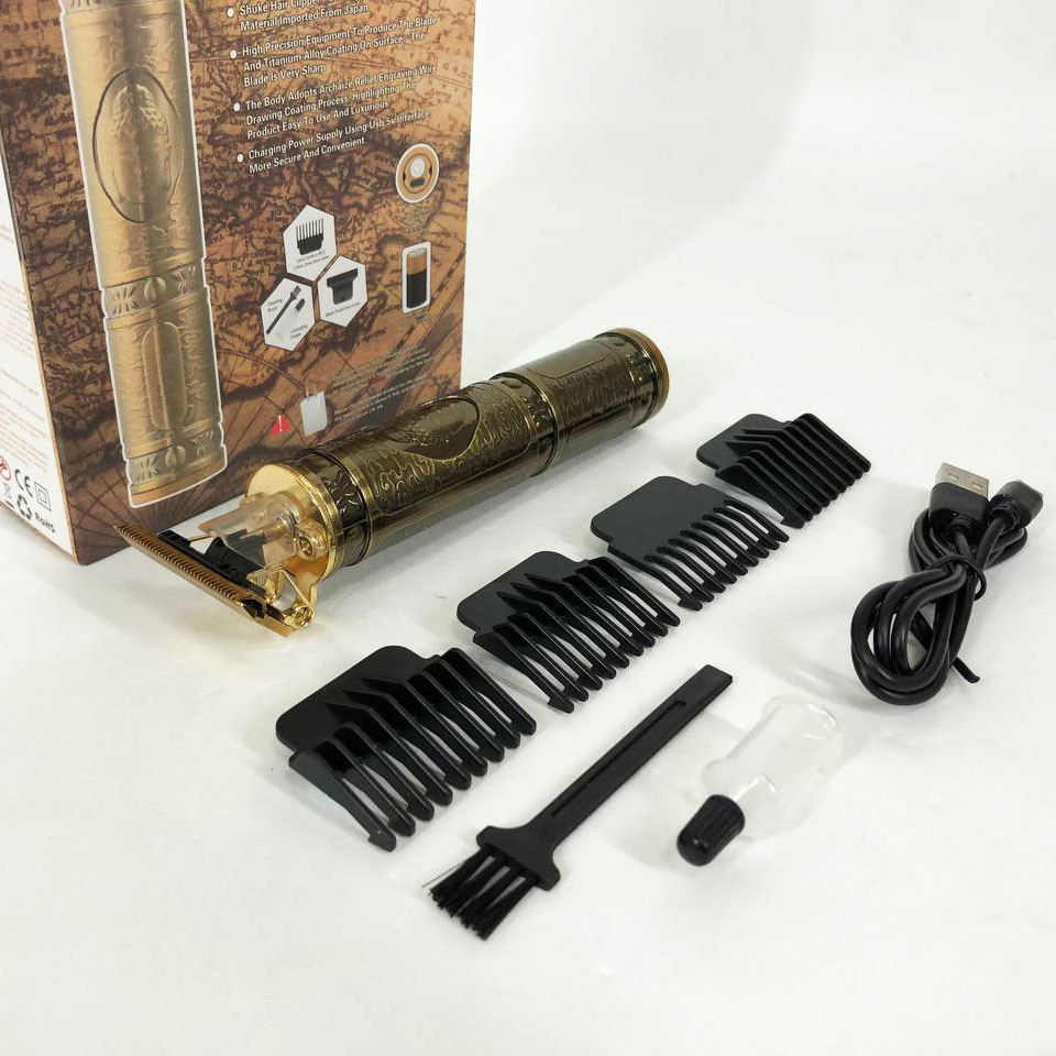 Машинка Для Стрижки Аккумуляторная Мужская Электрическая Триммер Для Бороды Золотистый Беспроводная Shuke Киев - изображение 5