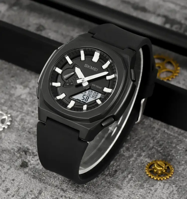 Часы мужские наручные Skmei 2091 (Черный/Белый/Белый) Киев - изображение 4