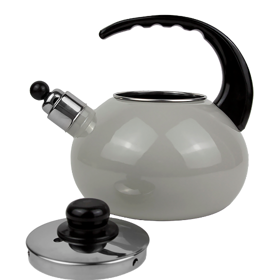 Чайник 2,5л емальований зі свистком сірий KAMILLE Житомир