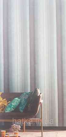 Шпалери вінілові на флізеліні Marburg Loft 0.53х10 смуги розмиті бірюзові чорні сріблясті Київ