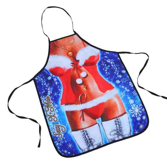 Фартух новорічний з приколом для дівчат 73 на 57 см різнобарвний Київ