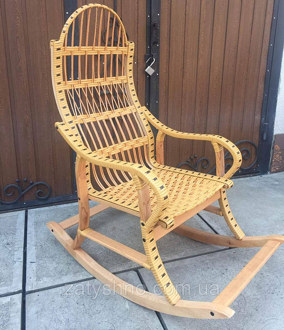 Крісло гойдалка плетене | крісло-гойдалка для відпочинку садова для дачі Київ - фото 4