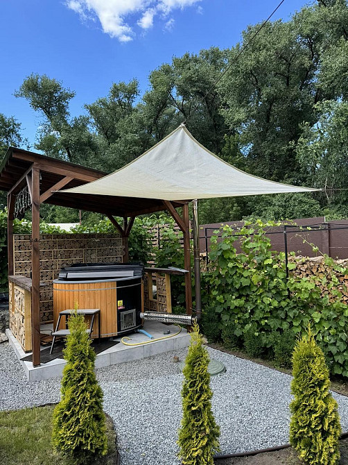 Тент навіс затінюючий прямокутний 4х5м сітка (Молочний) Вінниця - фото 10